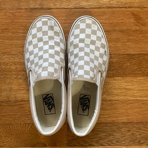 Vans CHECKERBOARD CLASSIC SLIP-ON SHOE French Oak